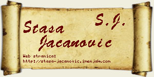 Staša Jacanović vizit kartica